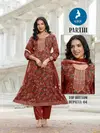 Parthi By Kaya Rayon Printed Kurti With Bottom Dupatta Online Wholesale
